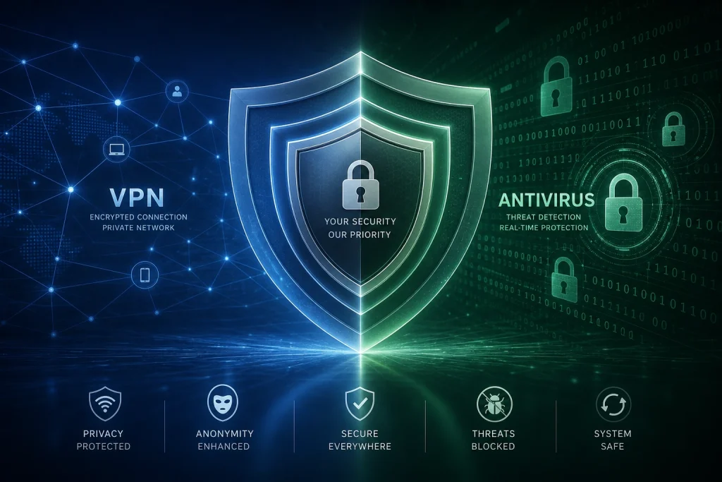 VPN vs Antivirus: What You Actually Need to Stay Safe Online