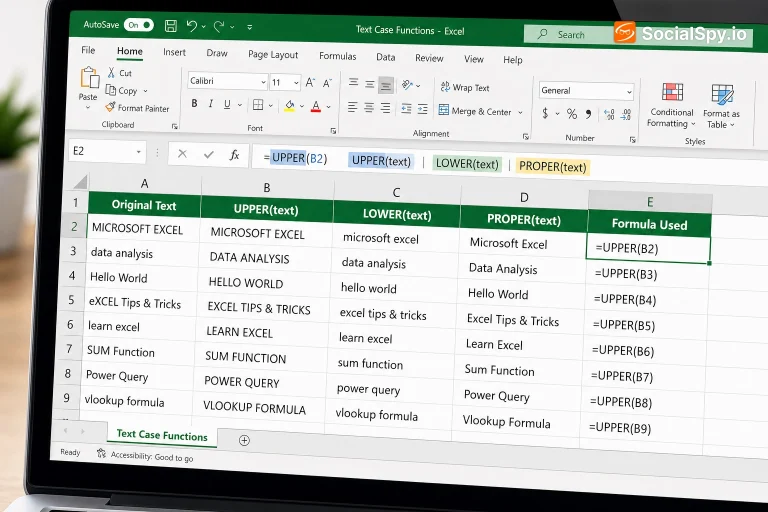 How to Change Text Case in Excel