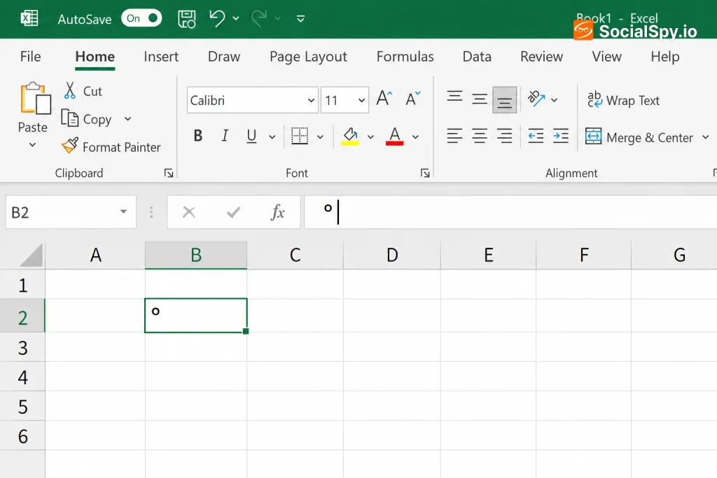 How to Insert Degree Symbol in Excel