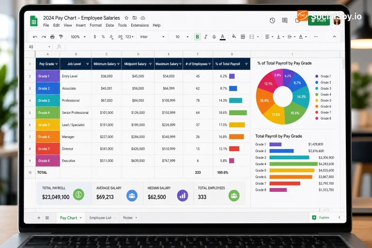 How to Make a Pay Chart on Google Sheets