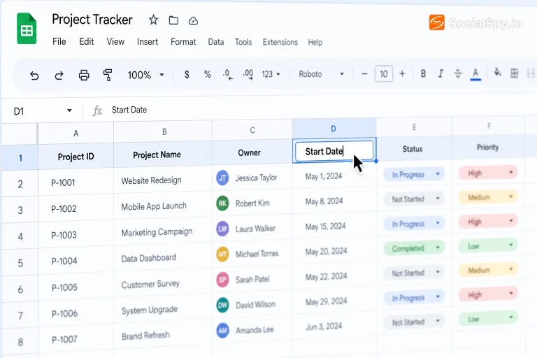 How to Rename Columns in Google Sheets
