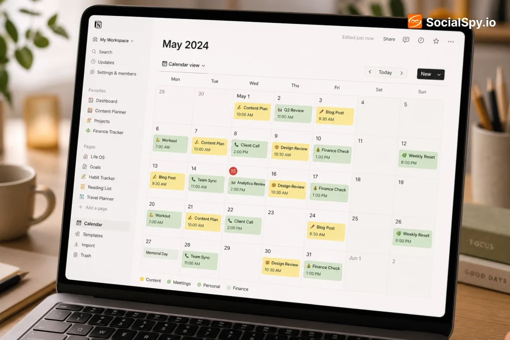 Notion Calendar Widget