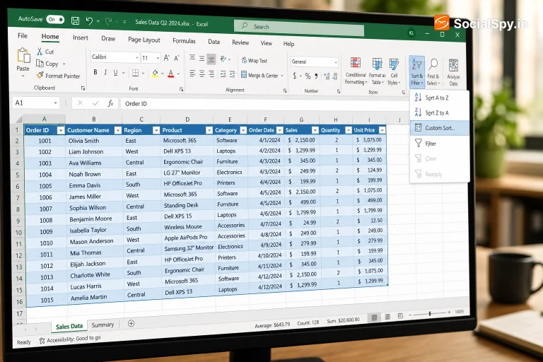 Sort Excel Function