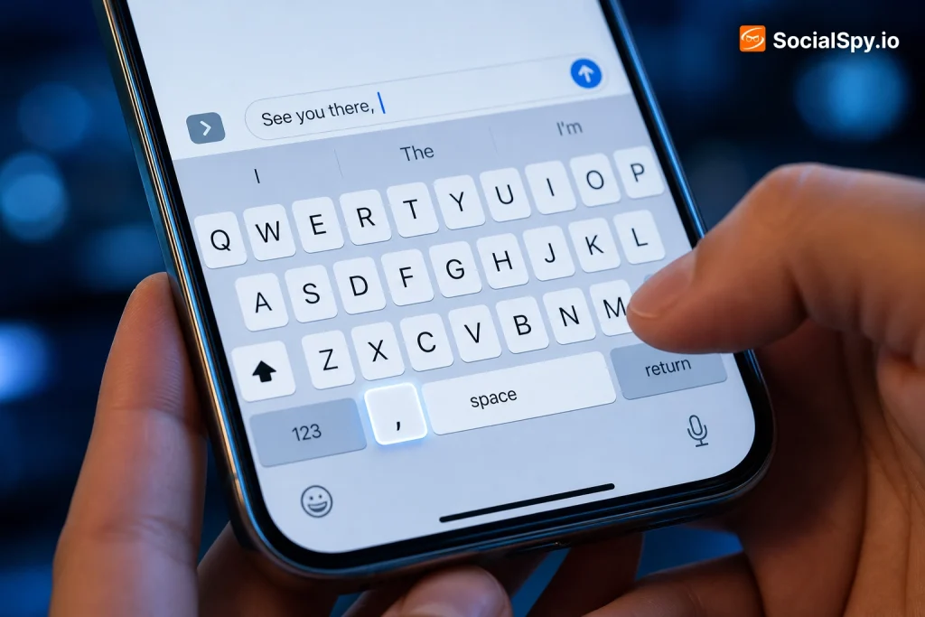 Where is Comma on iPhone