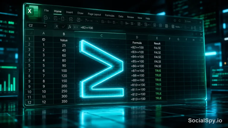 How to Do Greater Than or Equal to in Excel