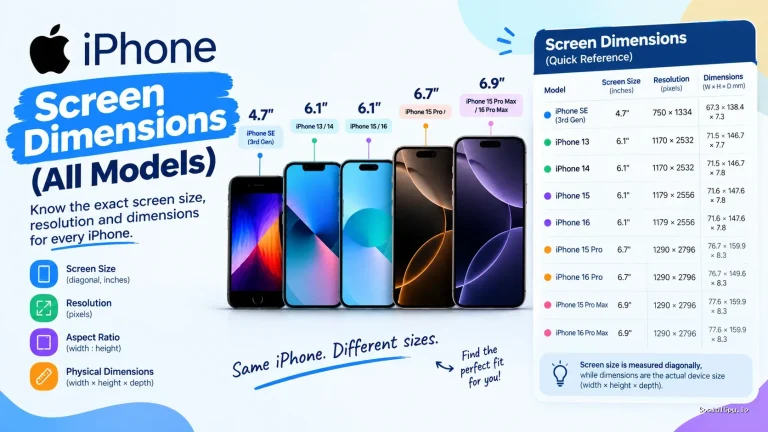 Screen Dimensions for iPhone